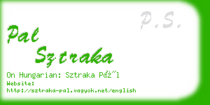 pal sztraka business card